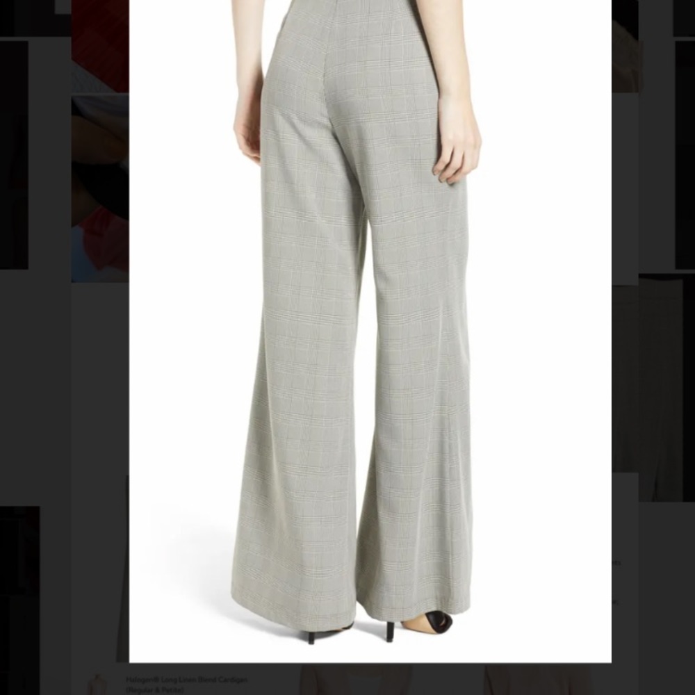 Wayf “Andrea” Wide Leg High Waist Plaid Pant - Picture 2 of 9